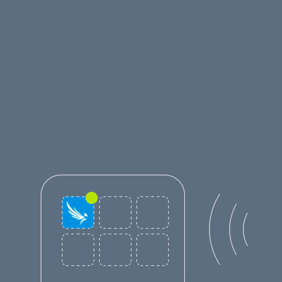 Smartphone mit Eagle Eye Networks App